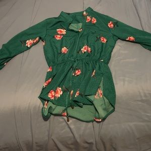 Size medium women’s blouse with flower pattern